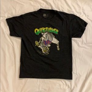 Quicksilver T-Shirt Dark Gray/ Gorilla on bicycle